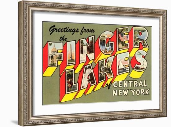 Greetings from the Finger Lakes, New York-null-Framed Art Print