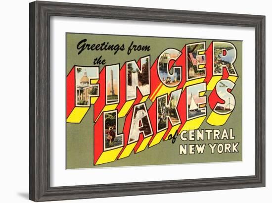 Greetings from the Finger Lakes, New York-null-Framed Art Print