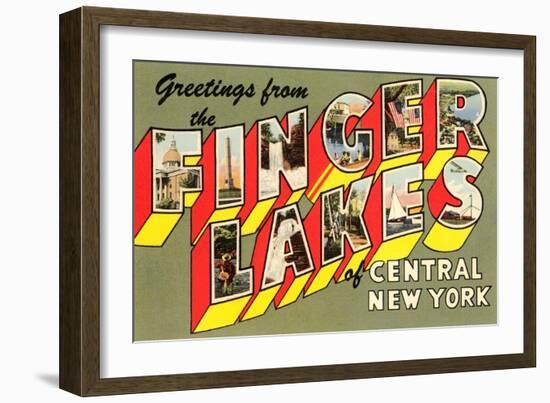 Greetings from the Finger Lakes, New York-null-Framed Art Print