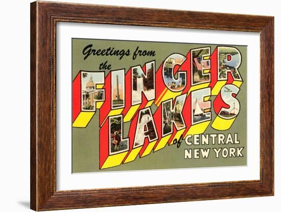 Greetings from the Finger Lakes, New York-null-Framed Art Print