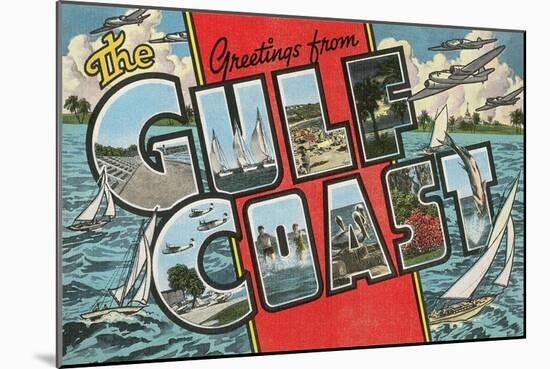 Greetings from the Gulf Coast, Florida-null-Mounted Giclee Print