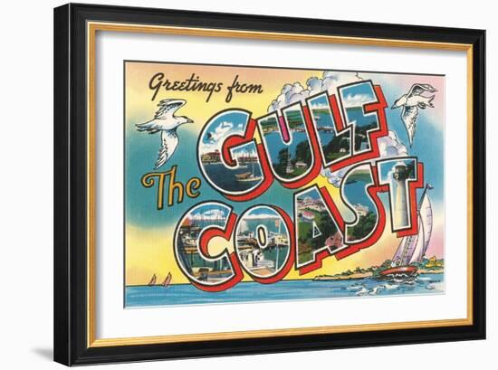 Greetings from the Gulf Coast, Florida-null-Framed Giclee Print