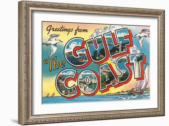 Greetings from the Gulf Coast-null-Framed Art Print
