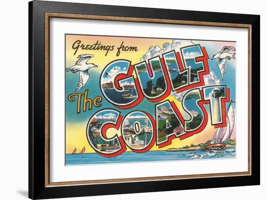 Greetings from the Gulf Coast-null-Framed Art Print