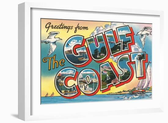 Greetings from the Gulf Coast-null-Framed Art Print