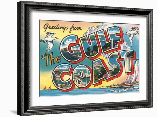 Greetings from the Gulf Coast-null-Framed Art Print