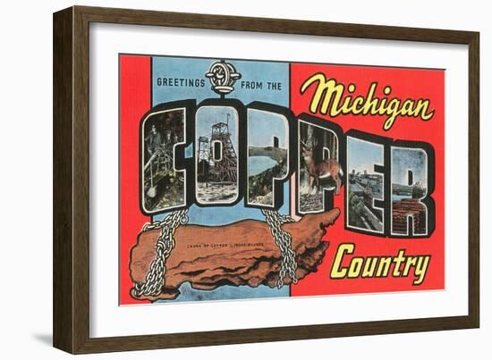 Greetings from the Michigan Copper Country-null-Framed Giclee Print