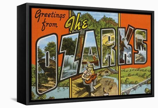 Greetings from the Ozarks-null-Framed Stretched Canvas