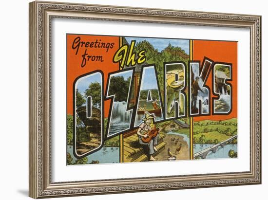Greetings from the Ozarks-null-Framed Art Print
