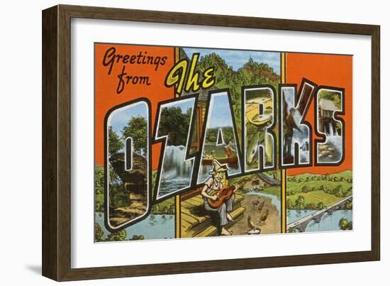 Greetings from the Ozarks-null-Framed Art Print