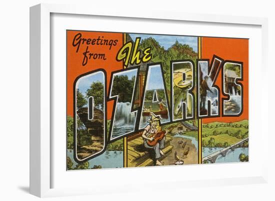 Greetings from the Ozarks-null-Framed Art Print