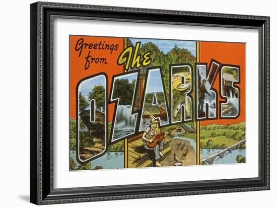 Greetings from the Ozarks-null-Framed Art Print