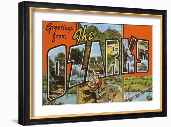 Greetings from the Ozarks-null-Framed Art Print