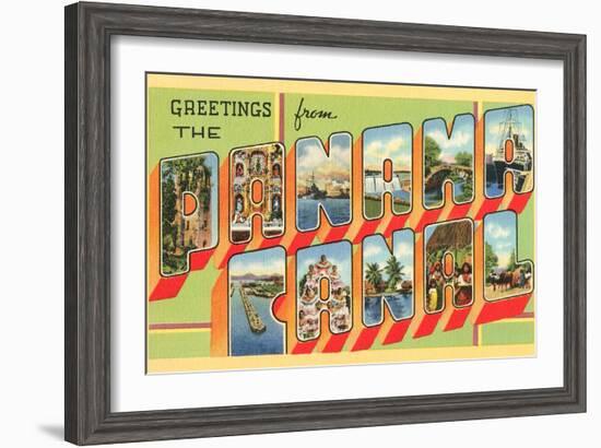 Greetings from the Panama Canal-null-Framed Art Print