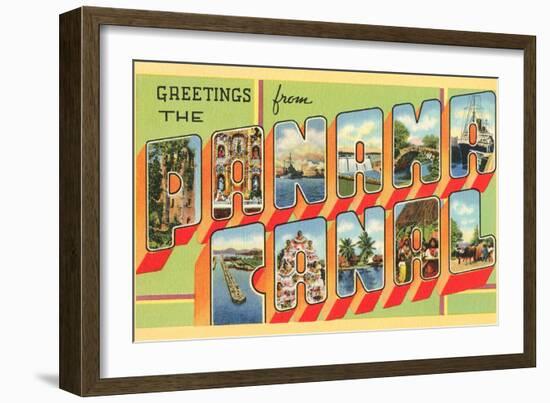 Greetings from the Panama Canal-null-Framed Art Print