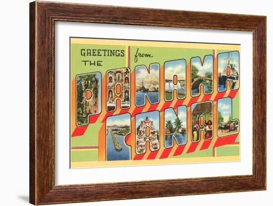 Greetings from the Panama Canal-null-Framed Art Print