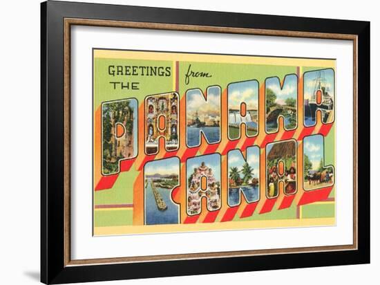 Greetings from the Panama Canal-null-Framed Art Print