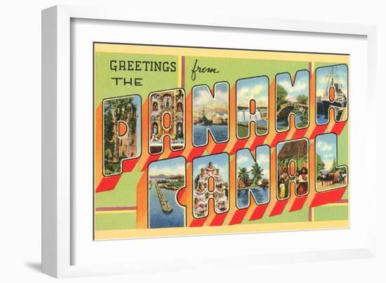 Greetings from the Panama Canal-null-Framed Art Print