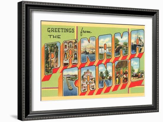 Greetings from the Panama Canal-null-Framed Art Print