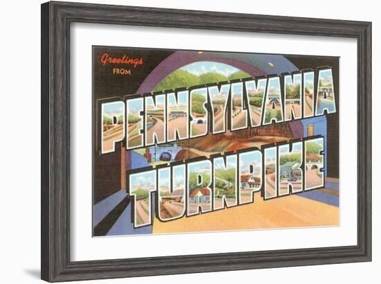 Greetings from the Pennsylvania Turnpike-null-Framed Art Print