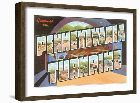 Greetings from the Pennsylvania Turnpike-null-Framed Art Print