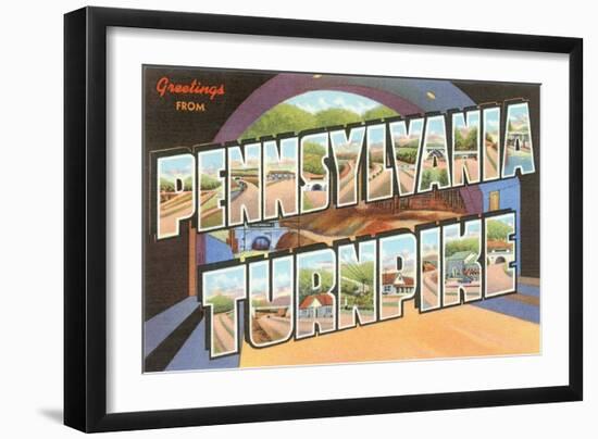 Greetings from the Pennsylvania Turnpike-null-Framed Art Print