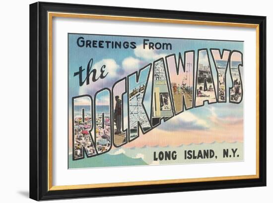 Greetings from the Rockaways, Long Island, New York-null-Framed Giclee Print