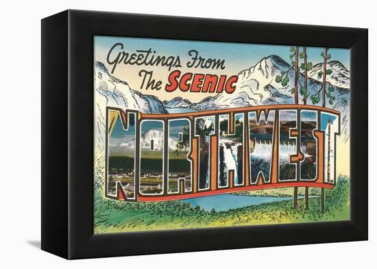 Greetings from the Scenic Northwest-null-Framed Stretched Canvas