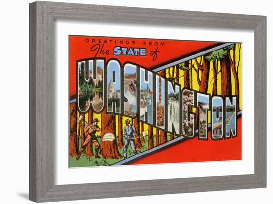 Greetings from the State of Washington-null-Framed Giclee Print