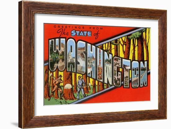 Greetings from the State of Washington-null-Framed Giclee Print