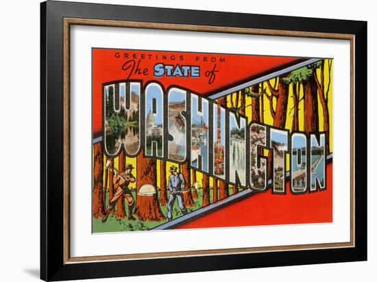 Greetings from the State of Washington-null-Framed Giclee Print