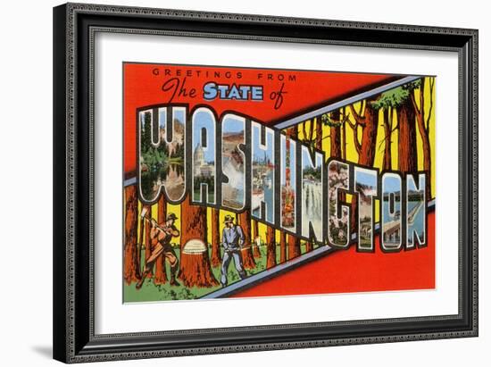 Greetings from the State of Washington-null-Framed Giclee Print