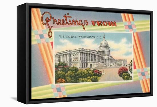 Greetings from the US Capitol-null-Framed Stretched Canvas