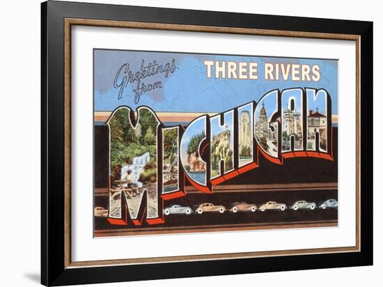 Greetings from Three Rivers-null-Framed Art Print