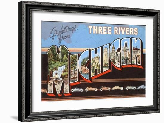 Greetings from Three Rivers-null-Framed Art Print