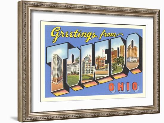 Greetings from Toledo, Ohio-null-Framed Art Print