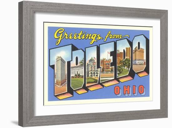 Greetings from Toledo, Ohio-null-Framed Art Print