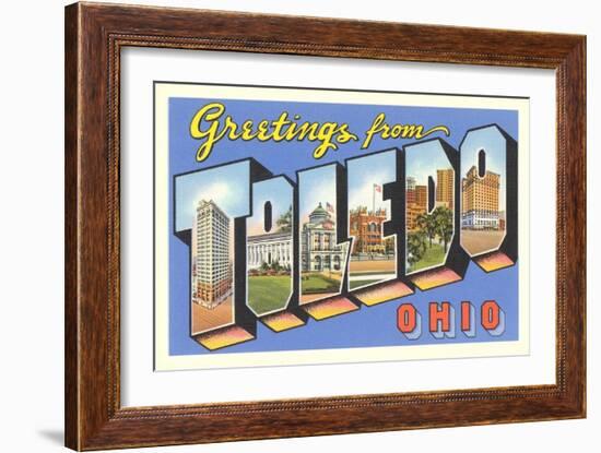 Greetings from Toledo, Ohio-null-Framed Art Print