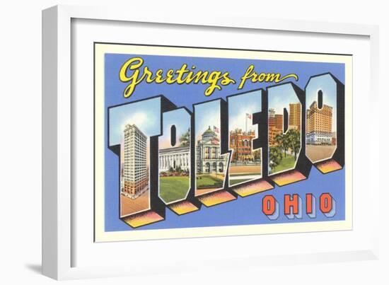 Greetings from Toledo, Ohio-null-Framed Art Print