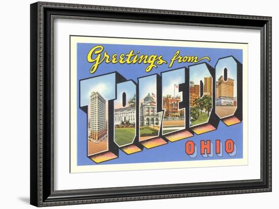 Greetings from Toledo, Ohio-null-Framed Art Print