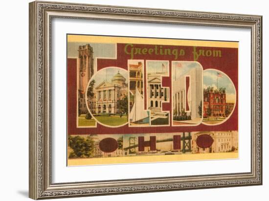 Greetings from Toledo, Ohio-null-Framed Art Print