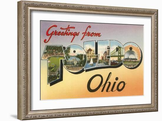 Greetings from Toledo, Ohio-null-Framed Art Print