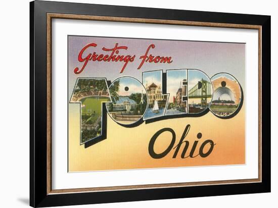 Greetings from Toledo, Ohio-null-Framed Art Print