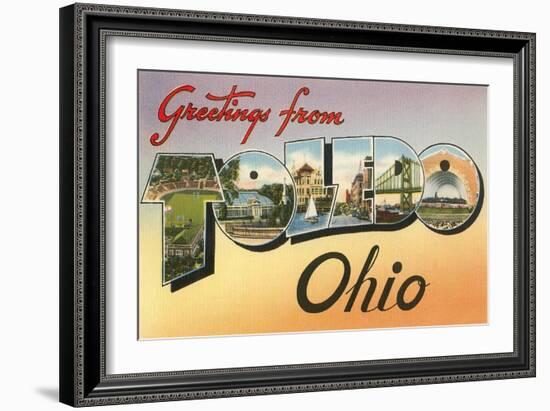 Greetings from Toledo, Ohio-null-Framed Art Print