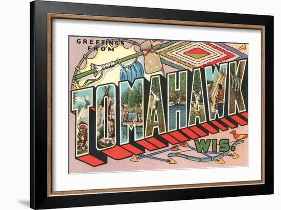 Greetings from Tomahawk, Wisconsin-null-Framed Art Print