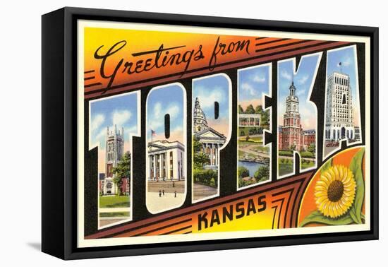 Greetings from Topeka. Kansas-null-Framed Stretched Canvas