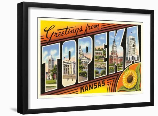 Greetings from Topeka. Kansas-null-Framed Art Print
