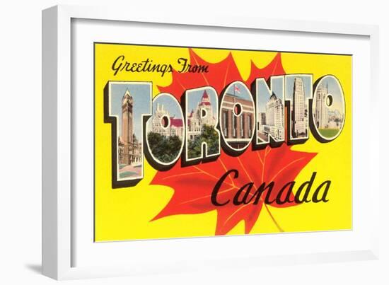 Greetings from Toronto, Canada--Framed Art Print