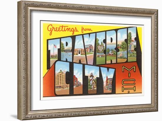 Greetings from Traverse City, Michigan-null-Framed Art Print