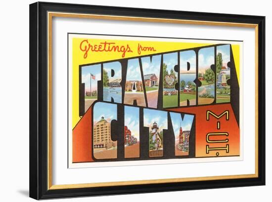 Greetings from Traverse City, Michigan-null-Framed Art Print